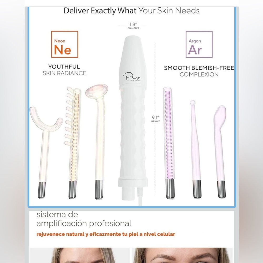NUDE NuDerma Professional Skin Therapy Wand - Iridescent Accents - Picture 2 of 6